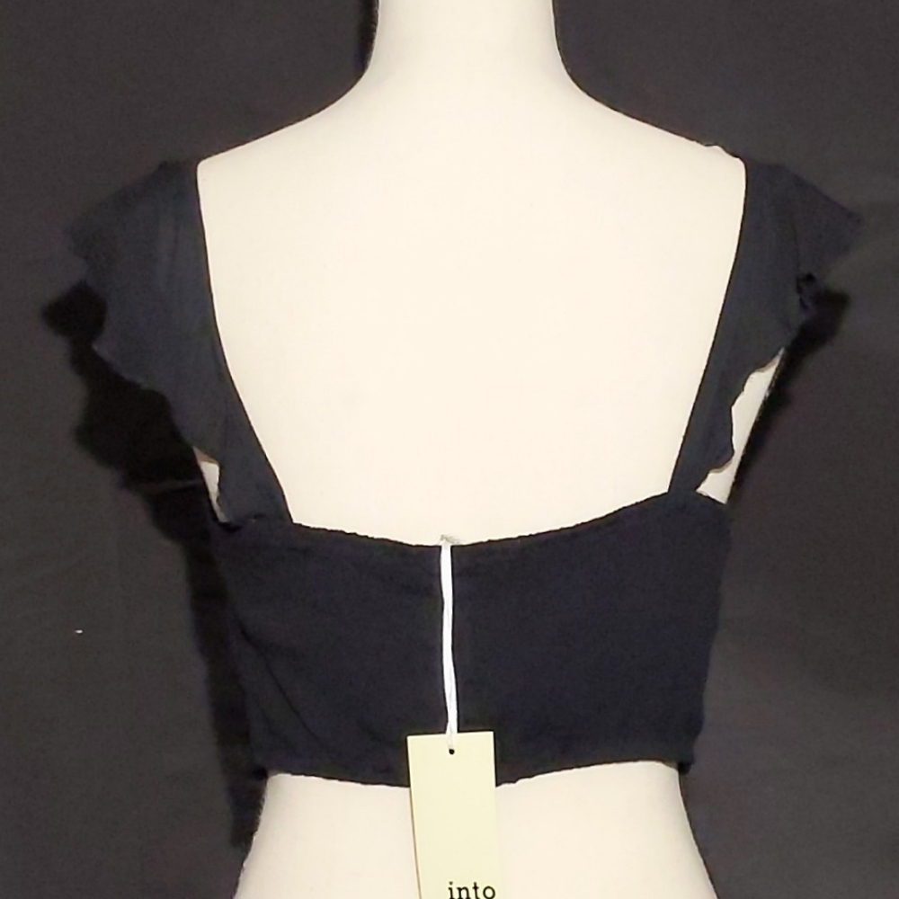 LF Into Ruffle Strap Crop Top - Picture 4 of 8